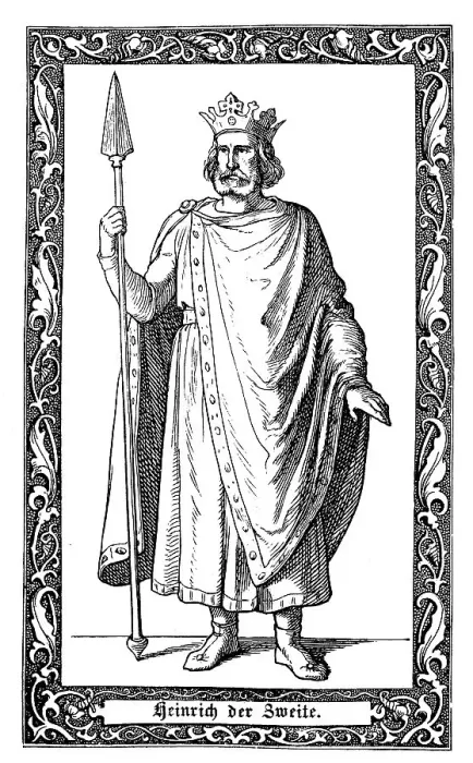 Framed Print : Henry II. 973-1024, noble family of the Ottonians