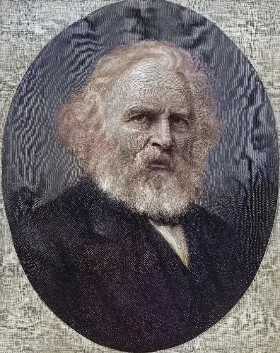 Framed Print : Henry Wadsworth Longfellow, 1807-1882