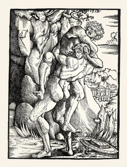 Framed Print : Hercules and Antaeus, by Gabriel Salmon