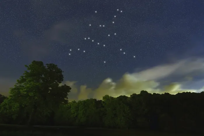 Framed Print : Hercules star constellation, Night sky