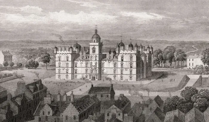 Framed Print : Heriot's Hospital, from the Castle hill Framed Print : Heriot's Hospital, from the Castle hill