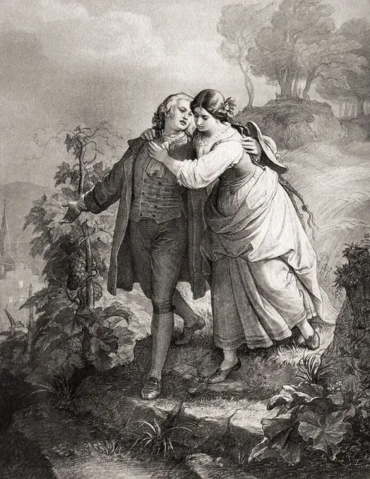 Framed Print : Hermann and Dorothea, an epic poem by Johann Wolfgang von Goethe