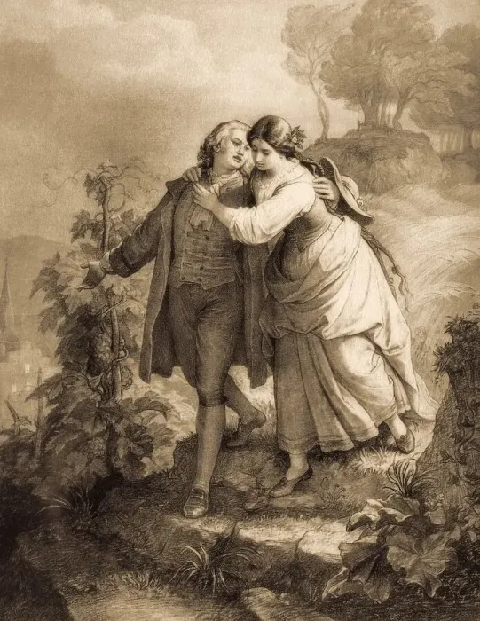 Framed Print : Hermann and Dorothea, an epic poem by Johann Wolfgang von Goethe Framed Print : Hermann and Dorothea, an epic poem by Johann Wolfgang von Goethe