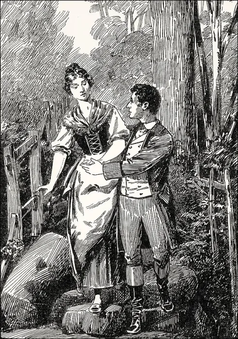 Framed Print : Hermann meets Dorothea under a pear tree