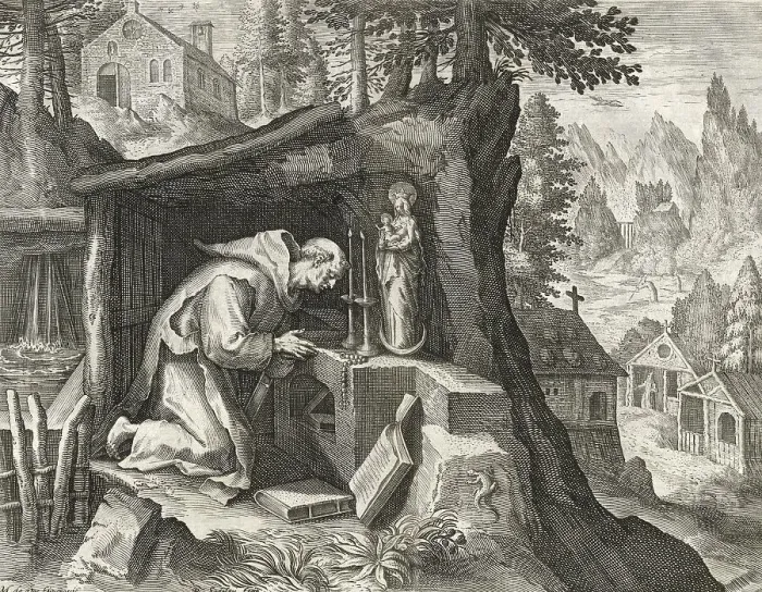 Framed Print : The hermit Bruno of Cologne (between 1027 and 1030) (6 October 1101)