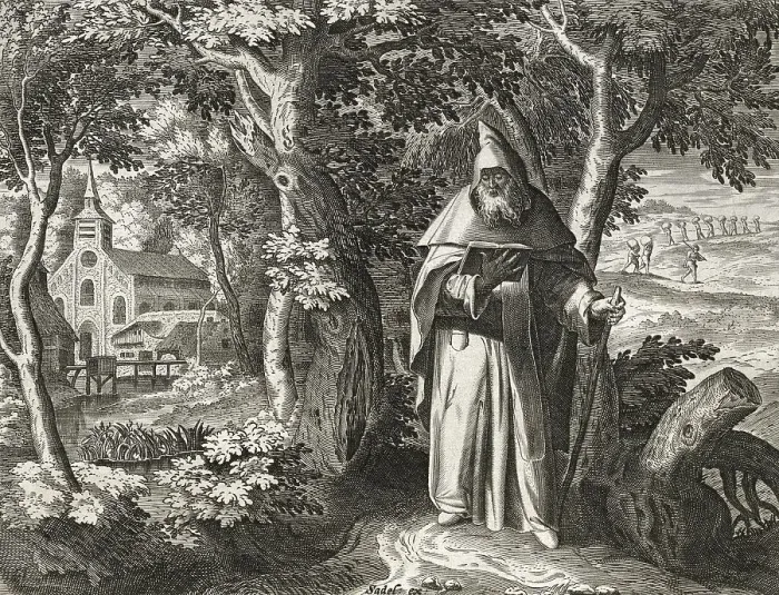 Framed Print : The hermit Paphnutius of Egypt Framed Print : The hermit Paphnutius of Egypt