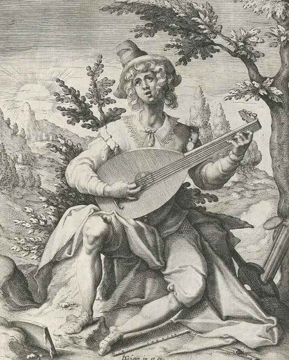 Framed Print : The Hermit Sanguinicus, from Sylvae Sacrae by Rafael Sadeler (c)