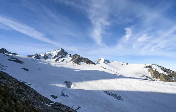 Framed Print : High alpine mountain landscape