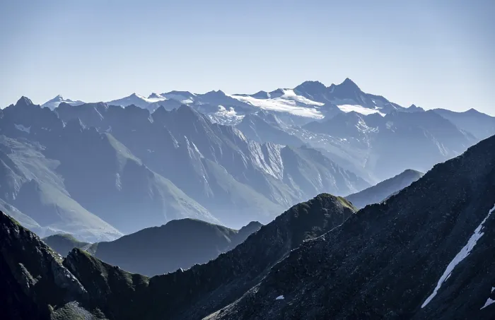 Framed Print : High mountains, Alpine panorama