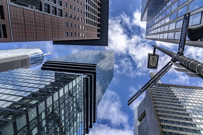 Framed Print : High-rise buildings, office building