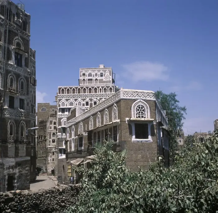 Framed Print : High-rise buildings in the old town of Sanaa, UNESCO World Heritage Site, Yemen, Asia
