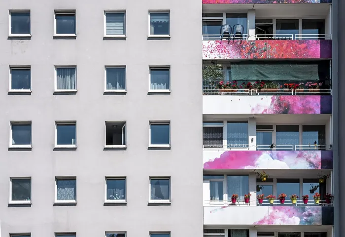 Framed Print : High-rise residential building