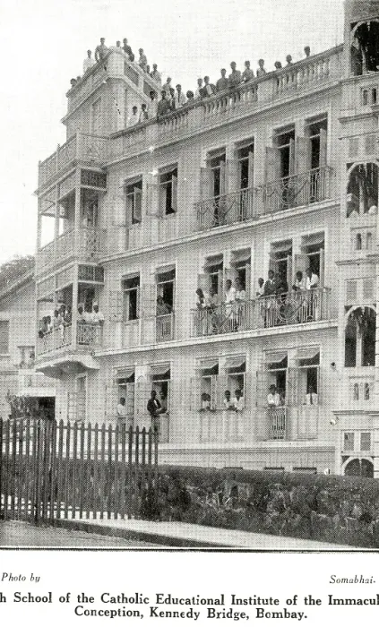 Framed Print : High school of Catholic Educational Ins titute of Immaculate Conception, Kennedy Bridge, Bombay Mumbai, Maharas htra, India, As ia