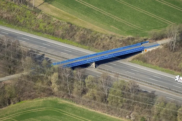 Framed Print : Highway bridge over A44 Rheinischer Donkey