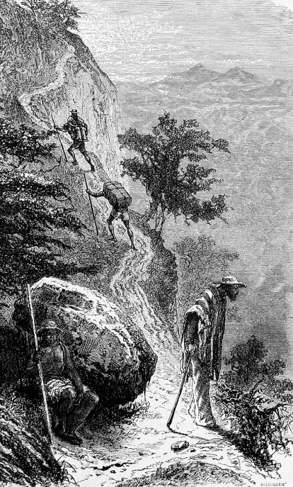 Framed Print : Hike on the narrow paths in the Andes, high mountains, mountain landscape, luggage, porter, deep valley, danger, walking stick, locals, geology, tectonics, travelling, Peru, historical illustration 18888, South America Framed Print : Hike on the narrow paths in the Andes, high mountains, mountain landscape, luggage, porter, deep valley, danger, walking stick, locals, geology, tectonics, travelling, Peru, historical illustration 18888, South America