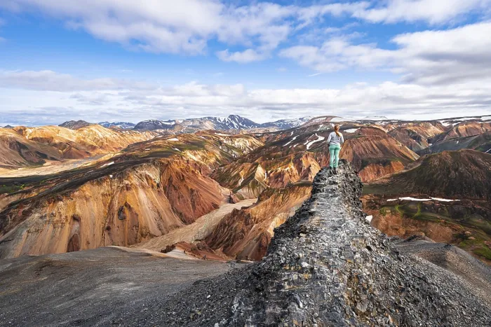 Framed Print : Hiker on the Laugavegur trekking trail Framed Print : Hiker on the Laugavegur trekking trail