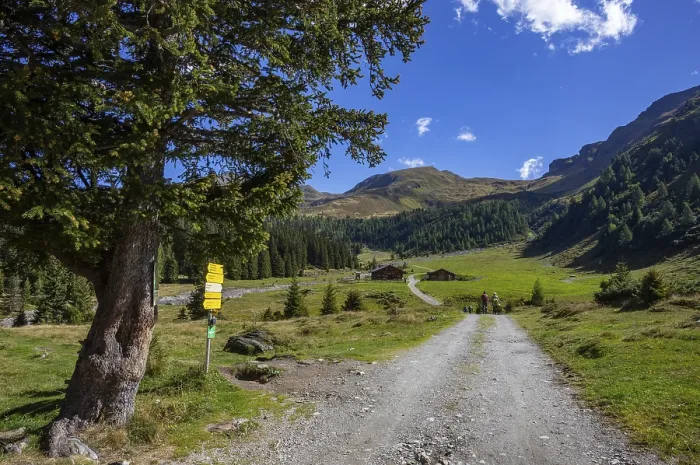 Framed Print : Hiking signpost on the way to the Durchgangalm
