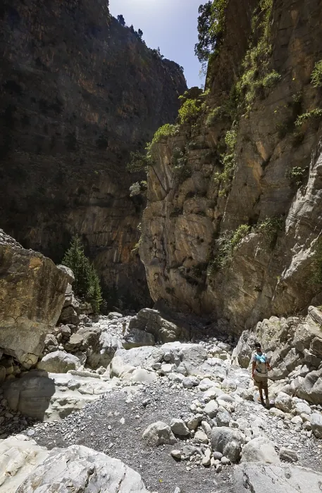 Framed Print : Hiking trail through the Samaria Gorge