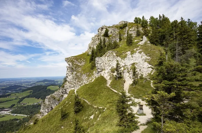 Framed Print : Hiking trail to the summit of the Nockstein