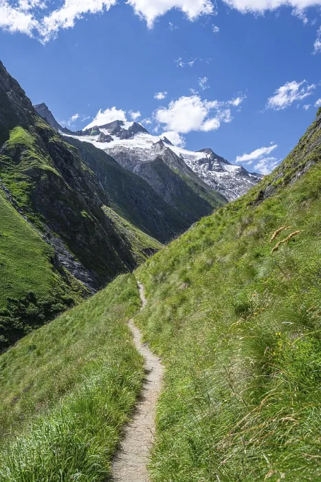Framed Print : Hiking trail in the Umbaltal valley