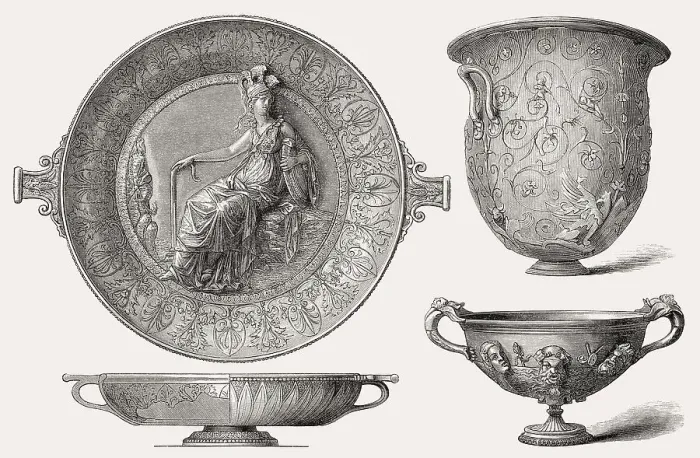 Framed Print : The Hildesheim Treasure, Roman silver found on October 17 Framed Print : The Hildesheim Treasure, Roman silver found on October 17