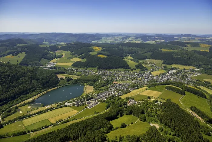 Framed Print : Hille Reservoir, Niedersfeld, Winterberg