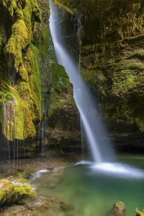 Framed Print : Hinang waterfalls, gorge, rock