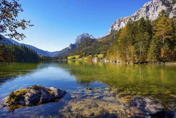 Framed Print : Hintersee with Reiteralm, Ramsau
