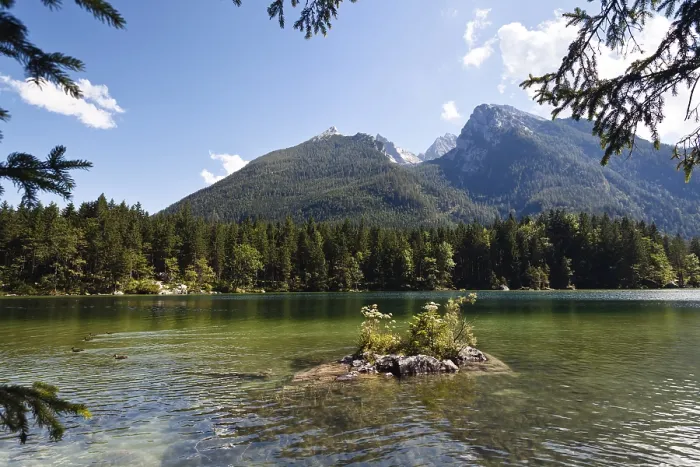 Framed Print : Hintersee with Schartenspitze and Wasserwandkopf