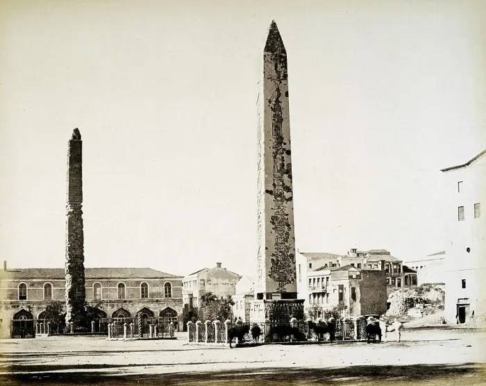 Framed Print : The Hippodrome with Obelisk, was the horse racing track in ancient Constantinople around 330 Framed Print : The Hippodrome with Obelisk, was the horse racing track in ancient Constantinople around 330