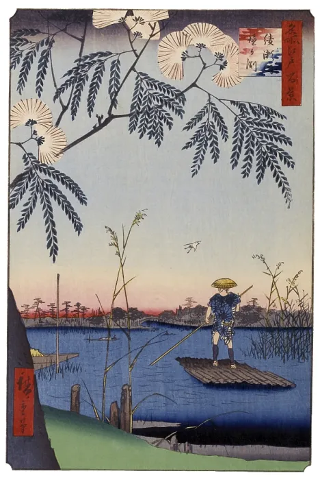 Framed Print : Hiroshige's One Hundred Famous Views of Edo (名所江戸百景)