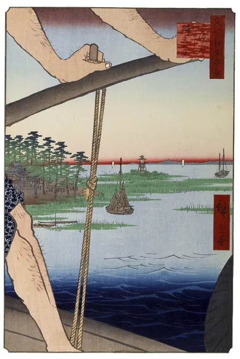 Framed Print : Hiroshige's One Hundred Famous Views of Edo (名所江戸百景) Framed Print : Hiroshige's One Hundred Famous Views of Edo (名所江戸百景)