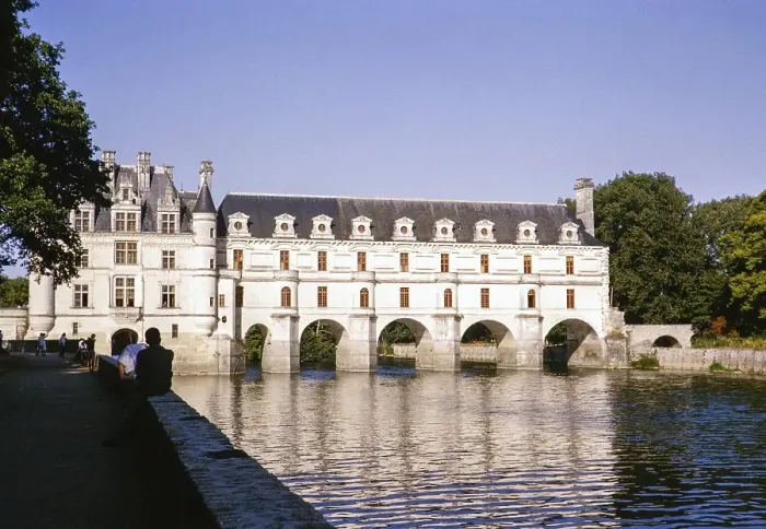 Framed Print : Historic architecture of Chateau Chenonceaux, River Le Cher, Loire Valley, France 1964