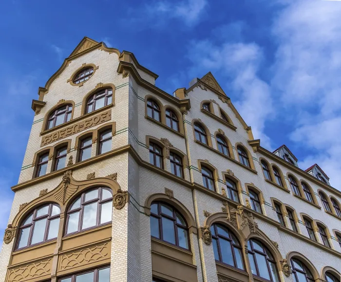Framed Print : Historic architecture in Hamburg city centre