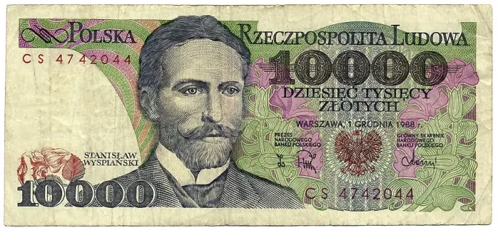 Framed Print : Historic banknote, 10, 000 zloty Framed Print : Historic banknote, 10, 000 zloty