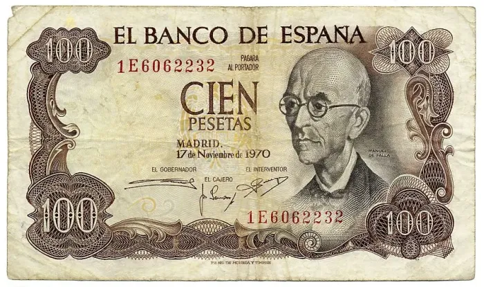 Framed Print : Historic banknote, 10 pesetas, image of the Spanish composer Manuel Maria de Falla y Matheu Framed Print : Historic banknote, 10 pesetas, image of the Spanish composer Manuel Maria de Falla y Matheu