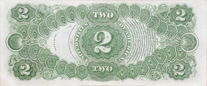 Framed Print : Historic banknote, two dollars USA, 1917