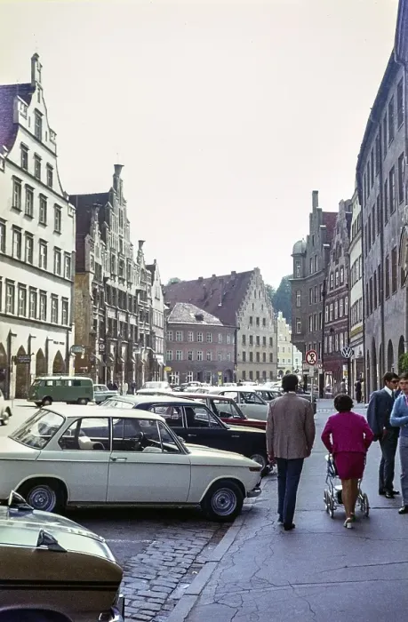 Framed Print : Historic buildings in the city of Landshut, Bavaria, Germany in 1970 Framed Print : Historic buildings in the city of Landshut, Bavaria, Germany in 1970