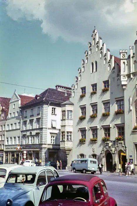 Framed Print : Historic buildings in the city of Landshut, Bavaria, Germany in 1970 Framed Print : Historic buildings in the city of Landshut, Bavaria, Germany in 1970