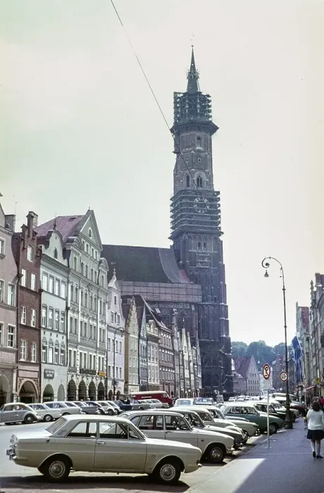 Framed Print : Historic buildings in the city of Landshut, Bavaria, Germany in 1970 Framed Print : Historic buildings in the city of Landshut, Bavaria, Germany in 1970