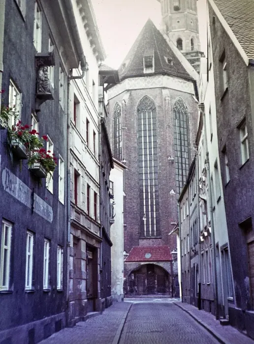 Framed Print : Historic buildings in the city of Landshut, Bavaria, Germany in 1970 Framed Print : Historic buildings in the city of Landshut, Bavaria, Germany in 1970