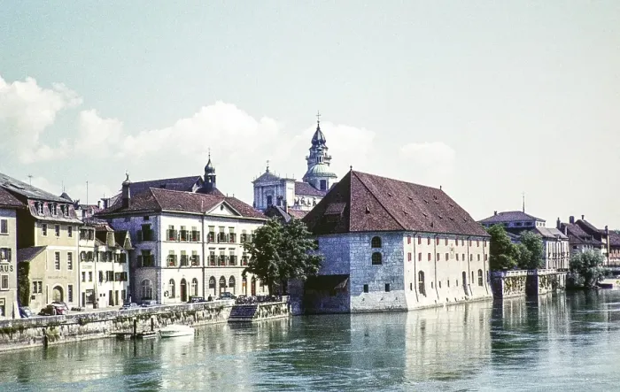 Framed Print : Historic buildings on the River Aare, Solothurn, Canton Solothurn, Switzerland, Europe 1961, Europe Framed Print : Historic buildings on the River Aare, Solothurn, Canton Solothurn, Switzerland, Europe 1961, Europe