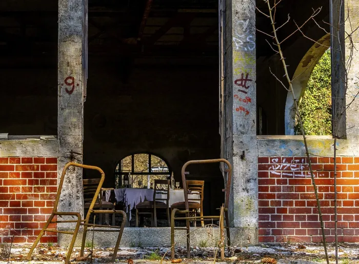 Framed Print : Historic buildings on the site of the former tuberculosis sanatorium in Beelitz