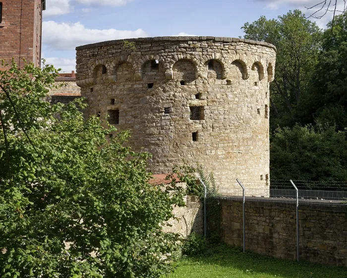 Framed Print : Historic bulwark, fortress tower of the town wall