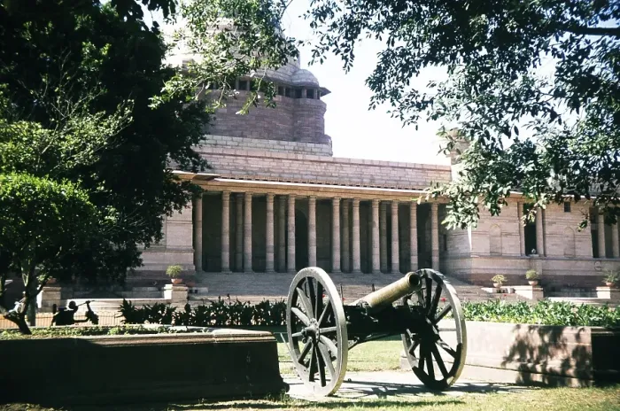 Framed Print : Historic cannon in the National Palace, New Delhi, India, 1980, Asia