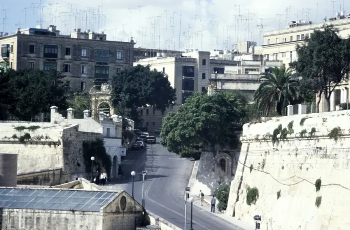 Framed Print : Historic city centre of Valletta, Malta, seen from the ship, 1998, Europe Framed Print : Historic city centre of Valletta, Malta, seen from the ship, 1998, Europe