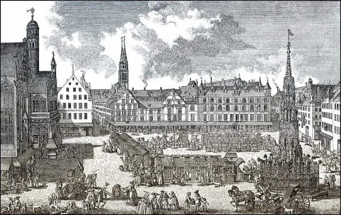 Framed Print : Historic cityscape, 17th Century