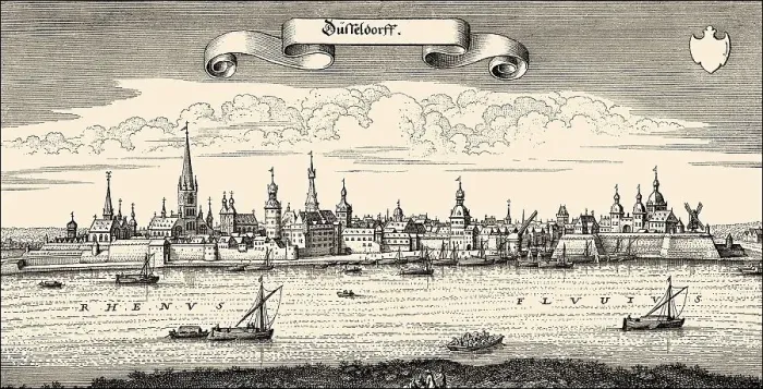 Framed Print : Historic cityscape of Duesseldorf