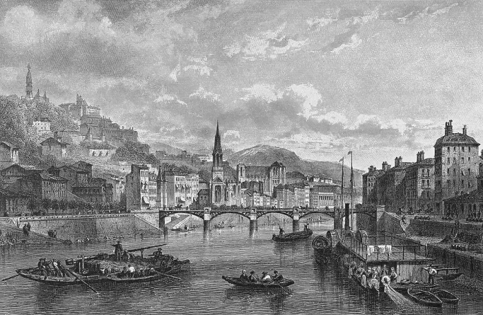 Framed Print : Historic cityscape, steel engraving Framed Print : Historic cityscape, steel engraving