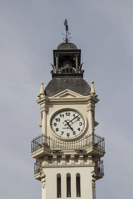 Framed Print : A historic clock tower with detailed architecture against a clear sky Framed Print : A historic clock tower with detailed architecture against a clear sky